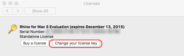 how to find rhino 5 license key
